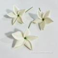 White Handmade Foam Plumeria Hair Pick